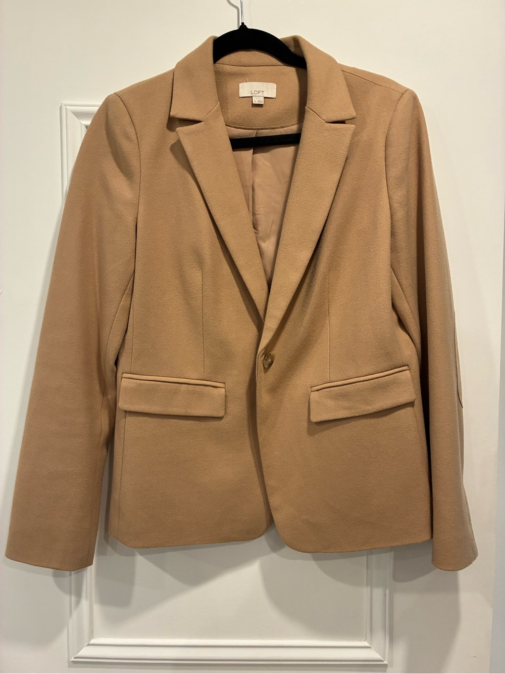 LOFT Camel Single-Button Blazer